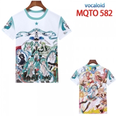 初音未来 MQTO 582 欧码全彩印花短袖T恤