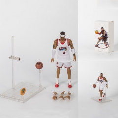 NBA篮球明星 九分之一篮球 艾弗森 3号 可动盒装手办摆件模型22CM 0.44KG 每箱36个