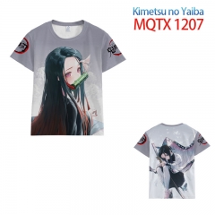 鬼灭之刃MQTX 1207  全彩印花短袖T恤-2XS-5XL共10个