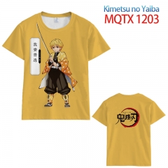 鬼灭之刃MQTX 1203  全彩印花短袖T恤-2XS-5XL共10个