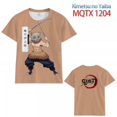 鬼灭之刃MQTX 1204  全彩印花短袖T恤-2XS-5XL共10个