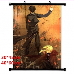 动漫挂画艺术布 钢之炼金术师 日本动漫卷轴挂画海报周边