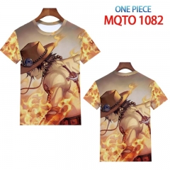 海贼王数字印花欧码短袖t恤MQTO-1082