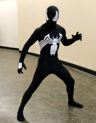 黑白蜘蛛侠紧身衣 黑色毒液共生体紧身衣 zentai 3D数码印花