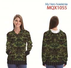 MQX 1055_我的英雄学院拉链贴袋卫衣
