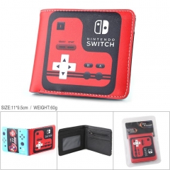 任天堂 红色游戏机 全彩PU丝印二折短款卡包皮夹钱包