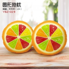 YBZ029-柠檬 水果细毛绒圆形抱枕