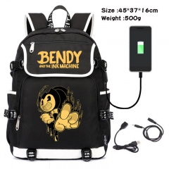 班迪-029 动漫600D防水帆布USB充电数据线背包