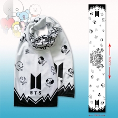 BTS双层水晶棉绒围巾