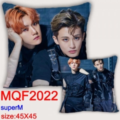 韩国男团 Super M  MQF2022 双面全彩抱枕靠枕-45X45CM