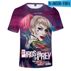跨境厂家2019新品 猛禽小队 Birds of Prey 欧美简约休闲短袖T恤