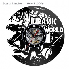 侏罗纪公园-- 动漫创意挂画挂钟钟表PVC材质(不配电池)