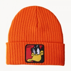 2020新款大版男女毛线帽冬帽动漫系列DAFFY鸭子针织帽潮帽街舞帽