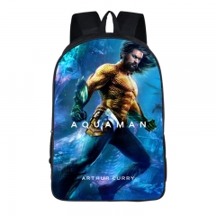 新款双肩背包Aquaman涤纶舒适耐磨小学生减负书包可定制logo 代发