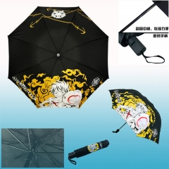 海盗王路飞黑色数码印雨伞