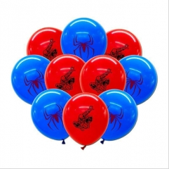 跨境 新款超级英雄蜘蛛侠12寸乳胶气球套装复联生日主题装饰用品