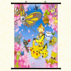 口袋妖怪宠物小精灵pokemon宝可梦卷轴挂画海报 定制代发 亚马逊