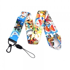 亚马逊 哆啦A梦动漫 钥匙扣 手机挂绳挂件可定制腕带可拆现货