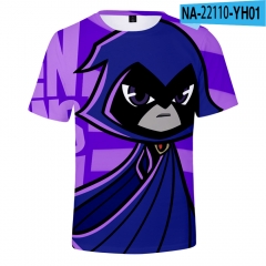 2021跨境时尚成人童装 Teen Titans Go3D数码彩印个性休闲短袖T恤