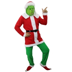 （不带面具）圣诞怪节神偷cosplay绿毛怪格林奇乳胶面具圣诞节礼物面具用品