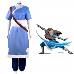 蓝色卡塔拉cos服 降世神通 最后的气宗 动漫角色扮演cosplay服装