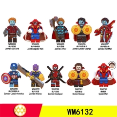 WM6132积木人仔丧尸版英雄系列外贸袋装混批儿童拼装玩具