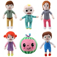 可爱男孩女孩婴儿西瓜毛绒玩具英语儿童音乐动画公仔玩偶抓机娃娃