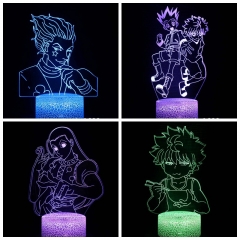 跨境专供全职猎人系列3D台灯 创意礼品视觉立体LED七彩触摸小夜灯