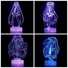 跨境专供卡通动漫初音未来 斗罗大陆 美少女战士3D台灯 LED小夜灯