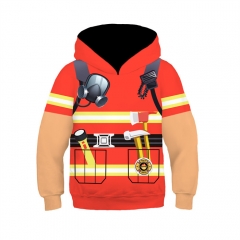 2021欧美新品 消防员动漫周边 儿童卫衣 cosplay动漫3D卫衣