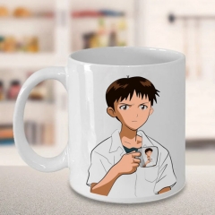 外贸日本动漫卡通 Shinji 马克杯创意早餐办公咖啡白杯子朋友礼物