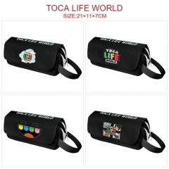 托卡生活世界-5款 动漫多功能大容量双层拉链文具盒笔袋