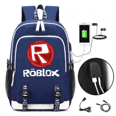 roblox游戏周边双肩包USB充电书包学生书包背包男女双肩包