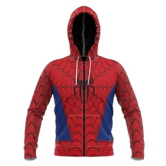 跨境外贸经典蜘蛛 拉链 套头卫衣 3D动漫周边cosplay卫衣