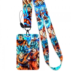 日本动漫七龙珠悟空超级赛亚人手机挂绳钥匙扣织带挂绳卡套挂件蓝