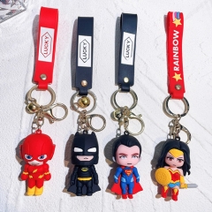 超级英雄钥匙扣超人蝙蝠侠神奇女侠闪电侠钥匙链圈汽车挂饰小礼物