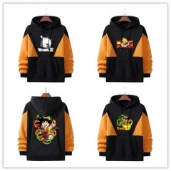 35 Styles Dragon Ball Z Cartoon Contrast Color Anime Hooded Hoodie