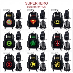15款超级英雄动漫大号潮流数据线双肩背包
