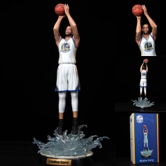 NBA 球星 勇士队 30号库里 手办雕像，一件12个，高约45cm，彩盒尺寸：22X18.5X42cm，重量1300g