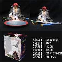 12CM One Piece Shanks Cartoon Character Collectible Toy Anime PVC Figure