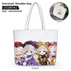 2 Styles Genshin Impact Cartoon Tote Bag Anime Shoulder Bag