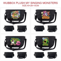 6款Wubbox Plush My Singing Monsters动漫黑色双扣防水单肩斜挎包-294款