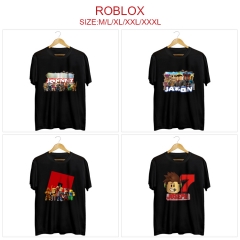 6款ROBLOX动漫印花黑白T恤