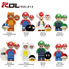 KDL815 超级玛丽 第三方积木游戏主角人仔袋装外贸拼装积木人仔玩具