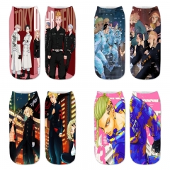 8款动漫东京复仇者周边袜子新款个性创意印花袜子男女学生潮款短袜