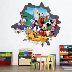 米奇老鼠幼儿园墙面装饰贴纸pvc自粘儿童房卧室床头贴画海报墙贴
