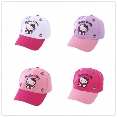 儿童KT猫刺绣棒球帽男女童可爱卡通鸭舌帽夏季小孩防晒遮阳帽