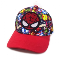 蜘蛛侠刺绣儿童棒球帽欧美动漫卡通印花鸭舌帽漫威小孩遮阳帽