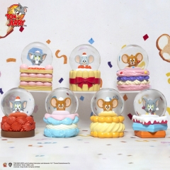 正版猫和老鼠甜品系列迷你水晶球盲盒汤姆杰瑞动画周边摆件批发
