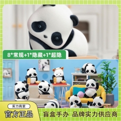 正版PandaRoll熊猫也是猫系列盲盒滚滚花花熊猫福宝香香果赖批发